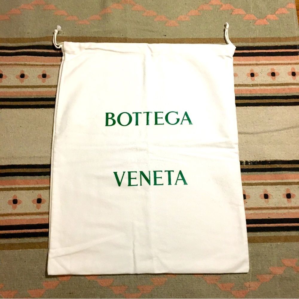Bottega Veneta Large Black Drawstring Dustbag 17.5” x 22” Logo name new